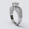 varitsa-jewellers - 1.4ct Round Diamond Split Shank 3-Row Gold Engagement Ring - 24GG01